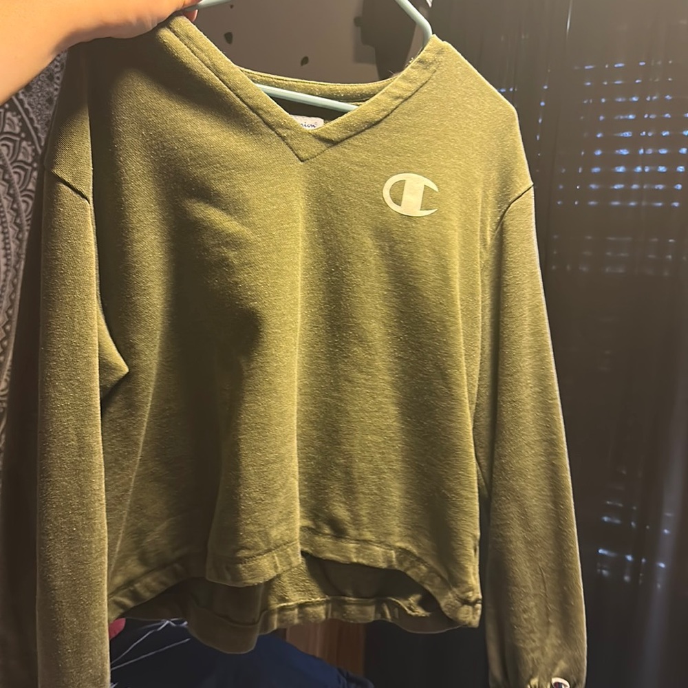 Green champion sweatshirt